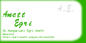 anett egri business card